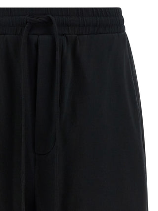 Black Cotton Bermuda Shorts