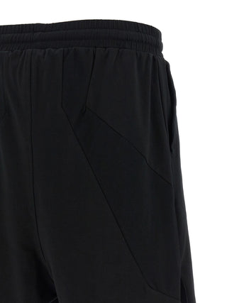 Black Cotton Bermuda Shorts