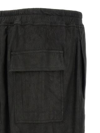 Black Lamb Leather Bermuda Shorts