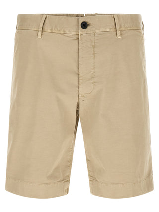 Beige Cotton Bermuda Shorts