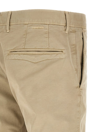 Beige Cotton Bermuda Shorts