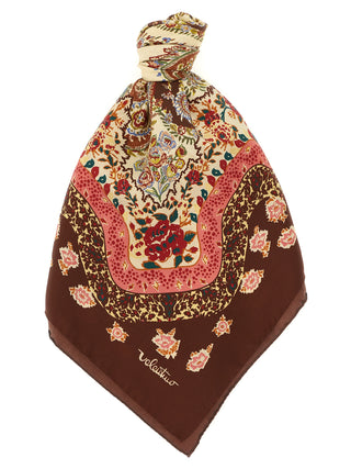 Brown Silk Foulard