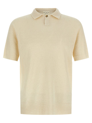 Beige Cotton Polo Shirt