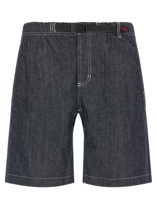 Blue Cotton Bermuda Shorts