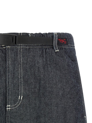 Blue Cotton Bermuda Shorts