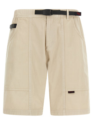 Beige Cotton Bermuda Shorts