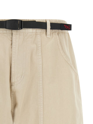 Beige Cotton Bermuda Shorts