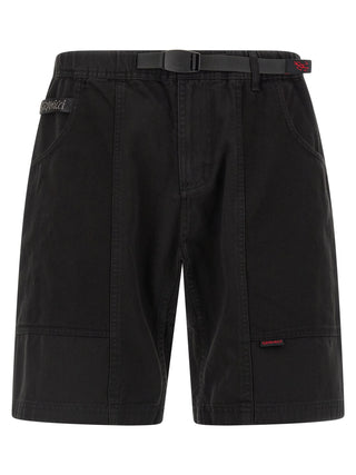 Black Cotton Bermuda Shorts