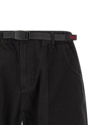 Black Cotton Bermuda Shorts
