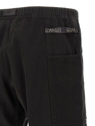 Black Cotton Bermuda Shorts
