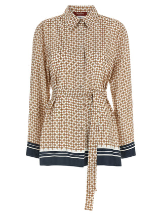Brown Silk Blouse