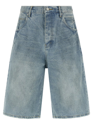 Bermudas de algodón azul