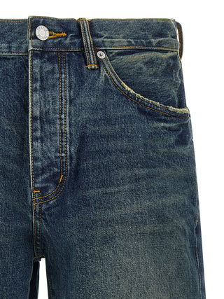 Blue Cotton Bermuda Shorts