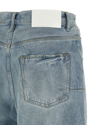 Bermudas de algodón azul