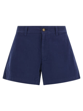 Blue Cotton Bermuda Shorts