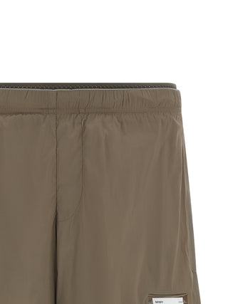 Brown Nylon Bermuda Shorts