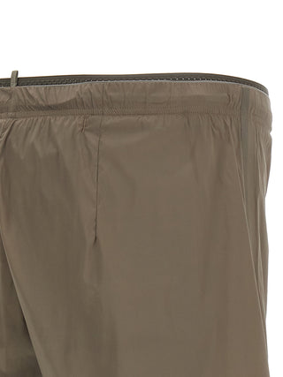 Brown Nylon Bermuda Shorts