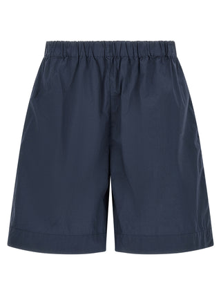 Blue Cotton Bermuda Shorts
