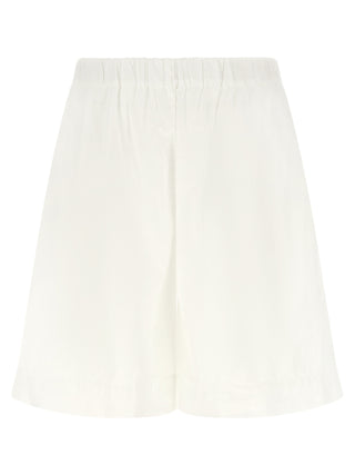 White Cotton Bermuda Shorts