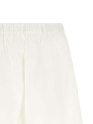White Cotton Bermuda Shorts