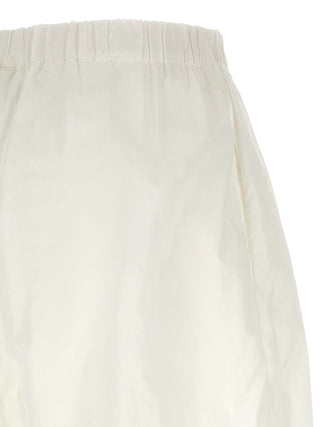 White Cotton Bermuda Shorts