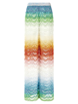 Multicolor Viscose Flared Pants