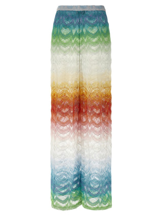 Multicolor Viscose Flared Pants