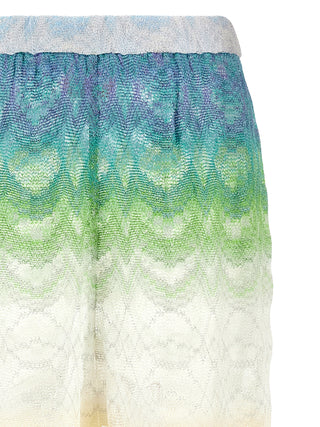 Multicolor Viscose Flared Pants