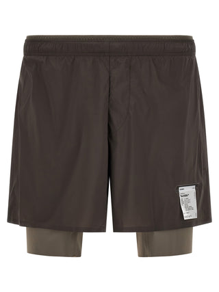 Gray Nylon Bermuda Shorts