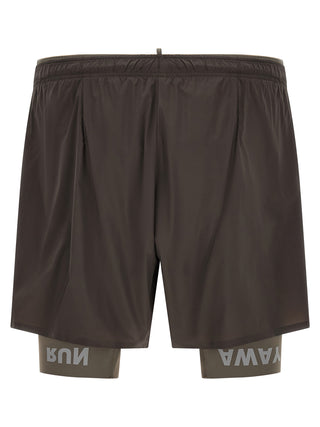 Gray Nylon Bermuda Shorts