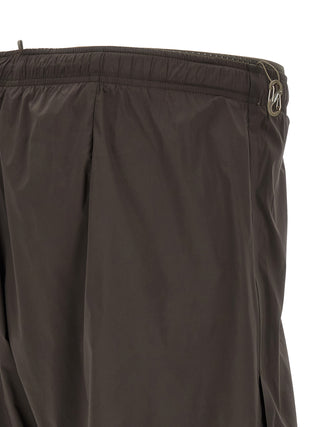 Gray Nylon Bermuda Shorts