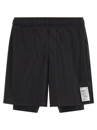 Black Nylon Bermuda Shorts