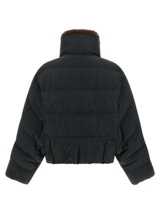 Black Cotton Full-Length Jacket