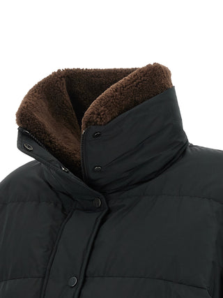 Black Cotton Full-Length Jacket