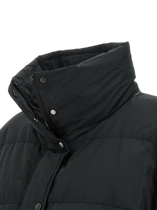Black Cotton Full-Length Jacket