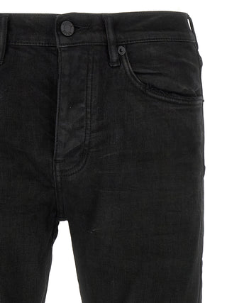 Jeans negros de algodón ajustados
