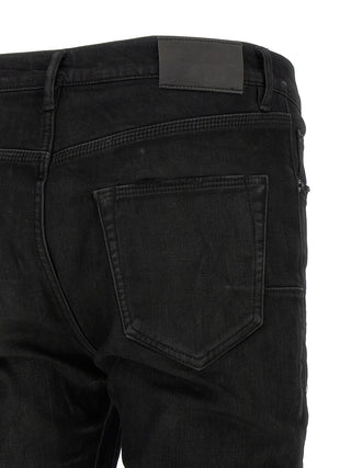 Jeans negros de algodón ajustados