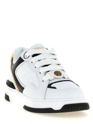 Bicolor Leather Low Top Sneakers