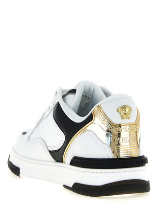 Bicolor Leather Low Top Sneakers