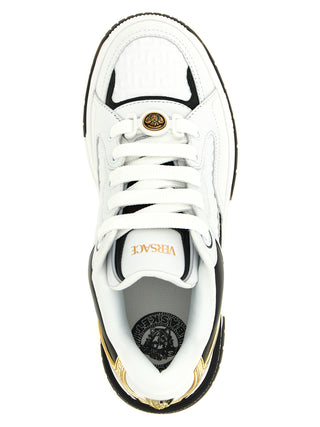 Bicolor Leather Low Top Sneakers