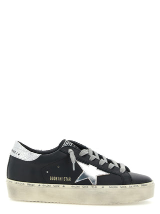 Black Cowhide Chunky Sneakers