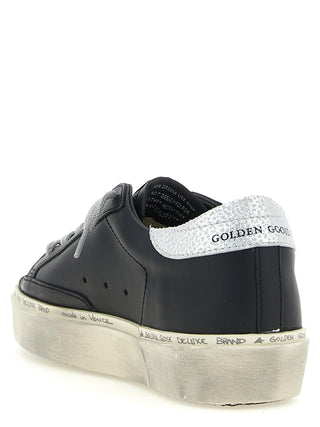 Black Cowhide Chunky Sneakers
