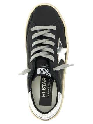 Black Cowhide Chunky Sneakers