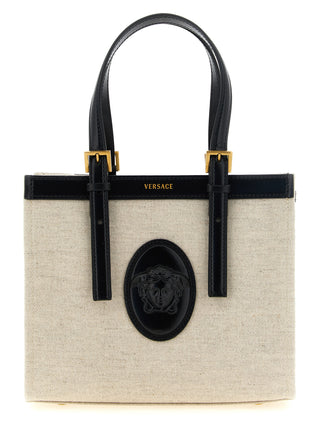 Beige Linen Tote Bag
