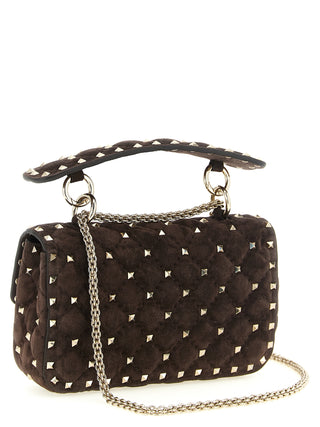Bolso de hombro marrón de becerro