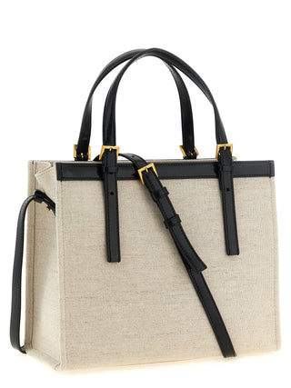 Beige Leather Tote Bag