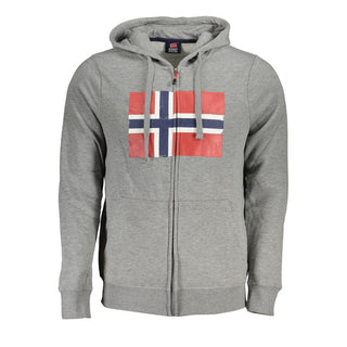 Sudadera para hombre de algodón gris