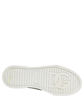 Zapatillas bajas azules y blancas con logo de lentejuelas