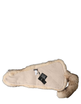 Brown Frost Fox Fur Neck Warmer Winter Scarf