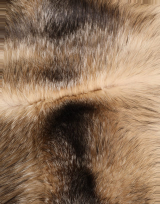 Brown Frost Fox Fur Neck Warmer Winter Scarf